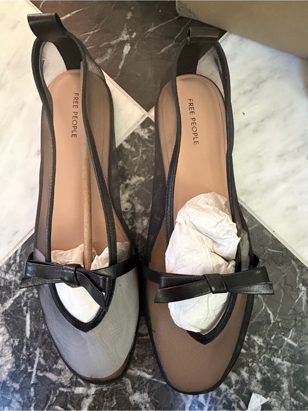 Free People black mesh flats